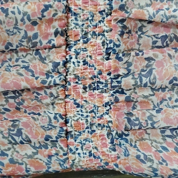 1. STATE FLORAL PINK BLUE DRESS FOREST FAIRY COTTAGE PRAIRIE ANGEL ROMANTIC - Picture 6 of 12